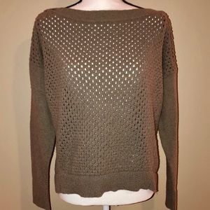 Banana Republic Brown Holey Sweater Large